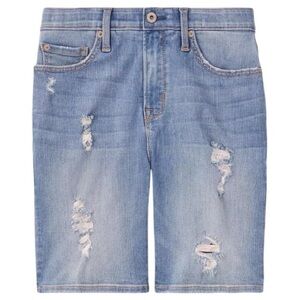 TORRID 8” SKY HIGH SKINNY PREMIUM Distress Stretch Jean Shorts Blue Size 14